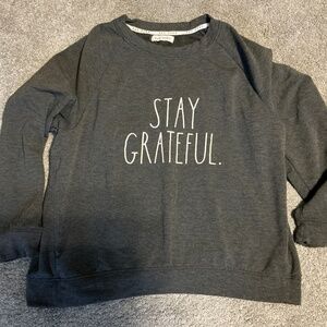 RAE DUNN "Stay Grateful" Sweatshirt-Women's Large